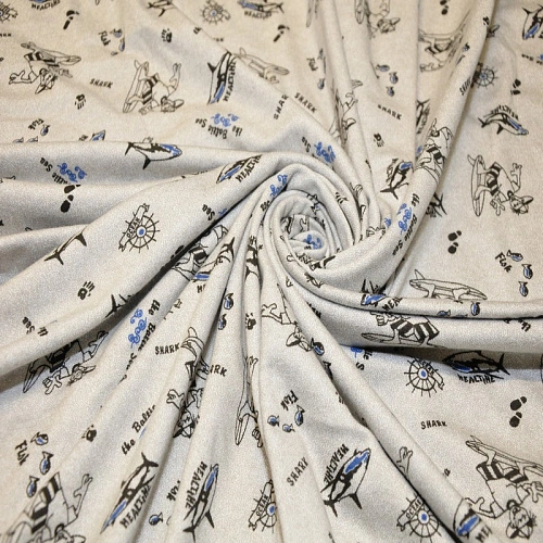 Кулирная гладь набивная "Серфинг"