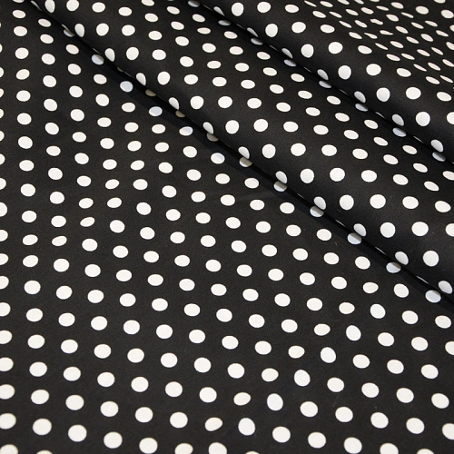 Поплин горох 5мм (черный)