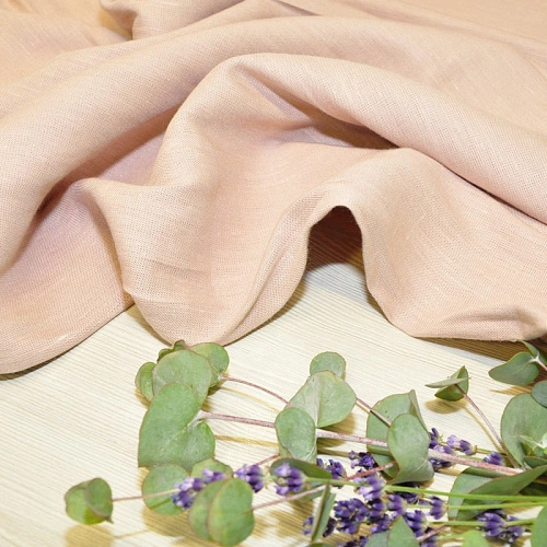 Лен умягченный  (бежевая пудра)