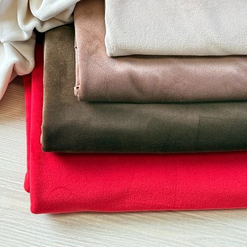 Велюр "Бамбук" (Красный)