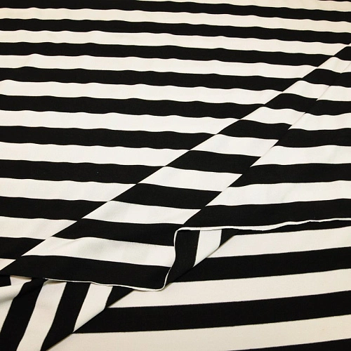 Вискоза  полоска  2 см (черный+белый)