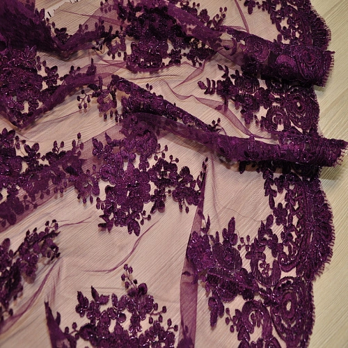 Вышивка на сетке (фиолетовый)