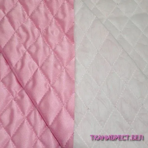 Атлас стеганый на синтепоне (нежно розовый)