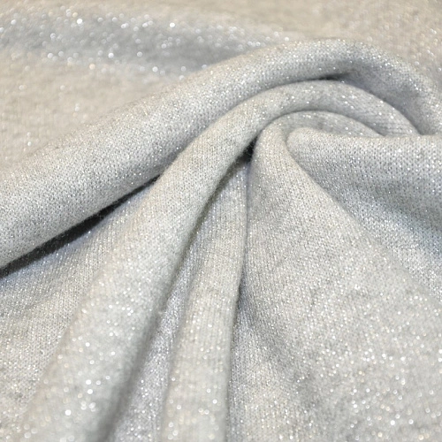 Трикотаж Ангора плотная с люрексом  (светло-серый)