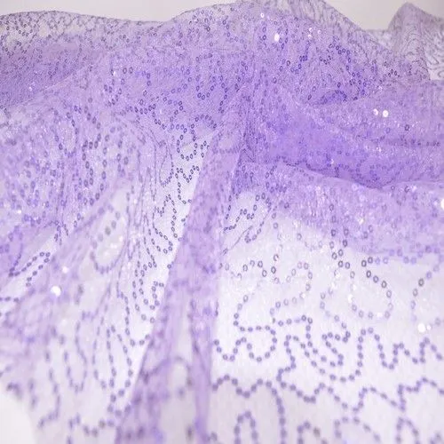Пайетки на фатине (фиолетовый)