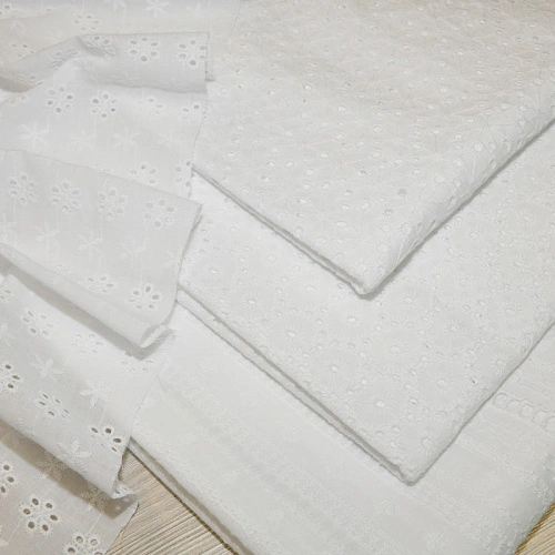 Батист вышитый "Ришелье" (белый) 4