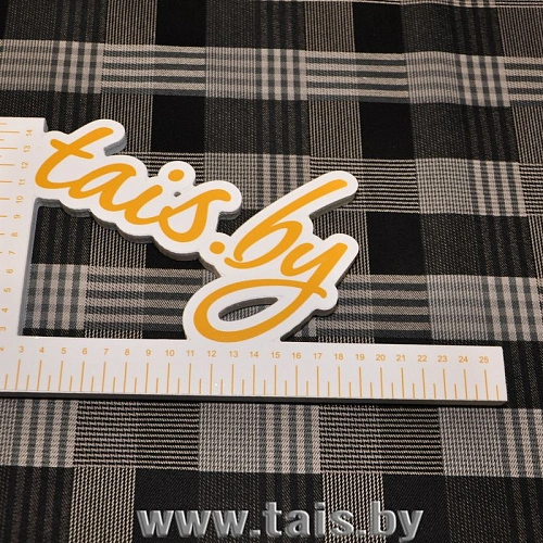Костюмная ткань "Клетка " (черно-белый мадрас)