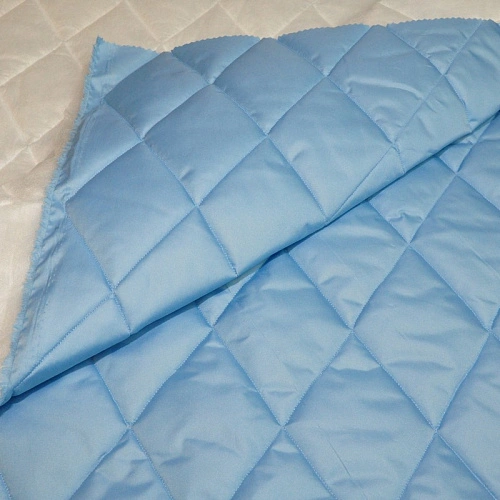 Плащевка стеганая "Ромбик" (голубой)