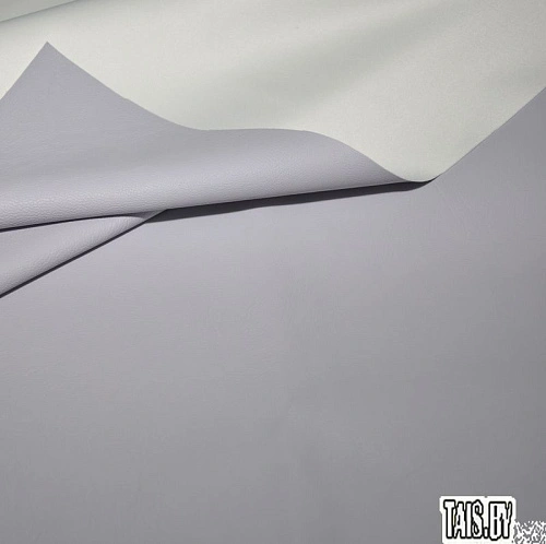 Кожзам на трикотаже (серый с лиловым оттенком)