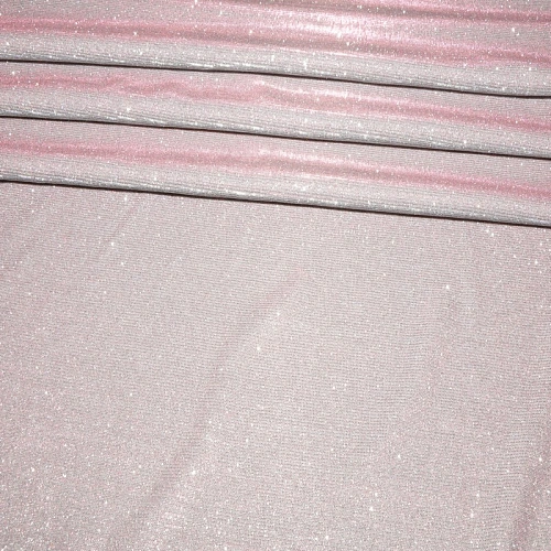 Трикотаж "Лунный свет" (серебро+розовый)