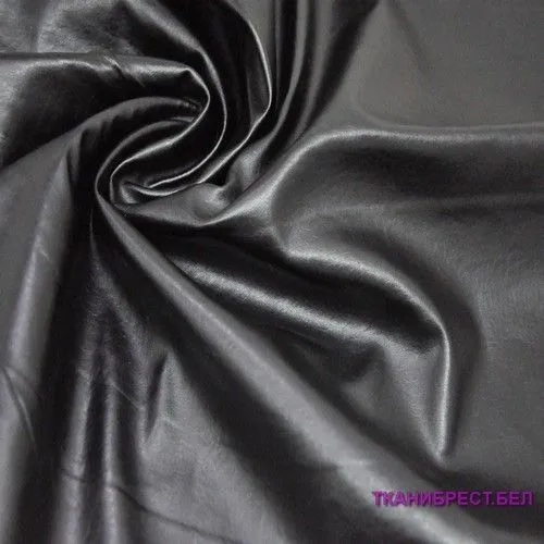 Кожзам на трикотаже (черный)