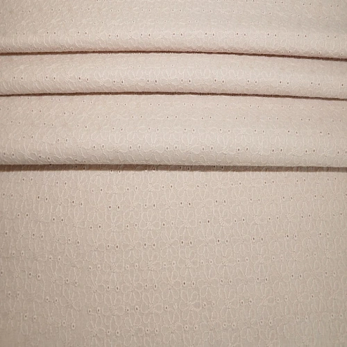 Батист вышитый "Цветочки" (беж)