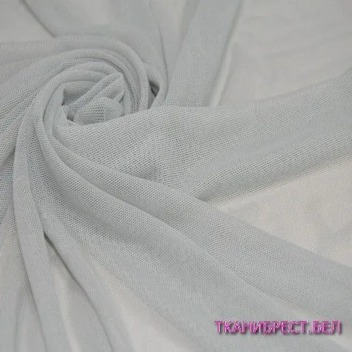 Ткань Сетка стрейчевая (светло-серый с зелёным оттенком)