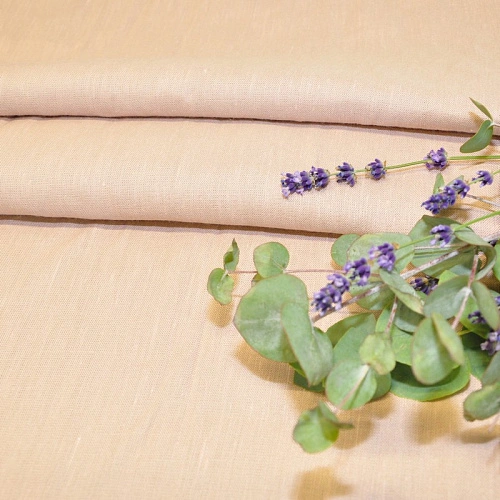 Лен умягченный  (бежевая пудра)