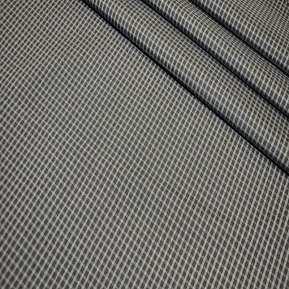 Костюмная ткань "Клетка  " (черная пепита)