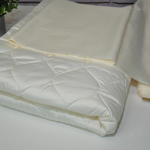 Плащевка стеганая "ЛУК" (сливочный)