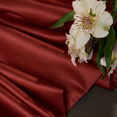 Атлас свадебный, красный