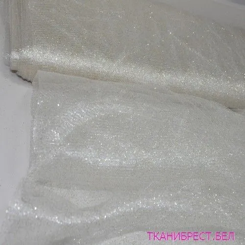 Фатин с блестками (молочный)