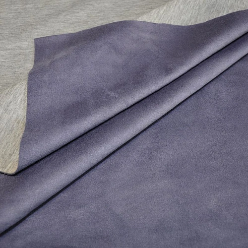 Замша на трикотаже (пыльно-голубой)