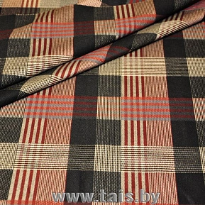 Костюмная ткань "Клетка " (разноцветный мадрас)