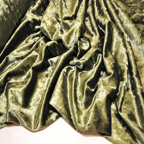 Велюр (Бархат) мрамор (оливковый)