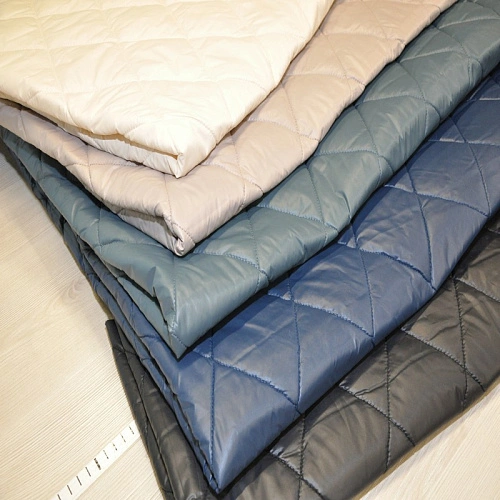 Плащевка стеганая Милан"ромбик" (черный)