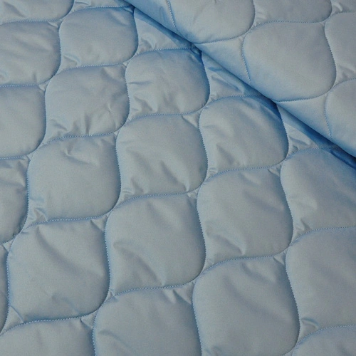 Плащевка стеганая "ЛУК" (голубой)