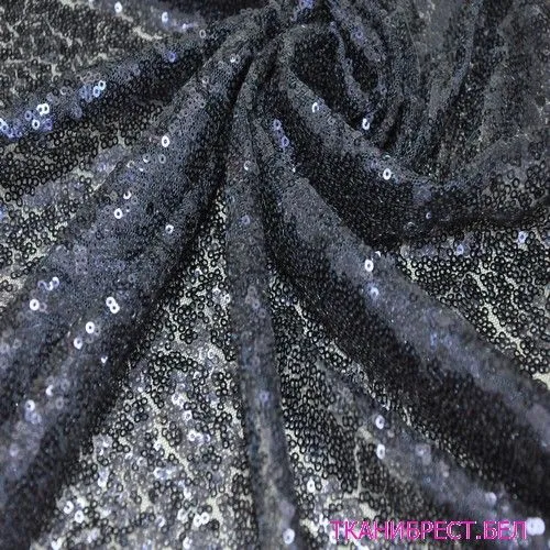 Пайетки на сетке (синий)