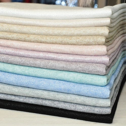 Трикотаж Ангора плотная с люрексом  (светло-серый)