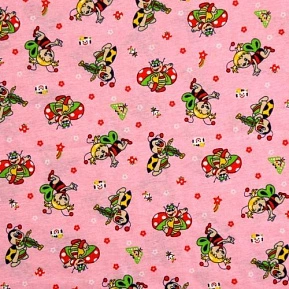 Кулирная гладь набивная "Божьи коровки"