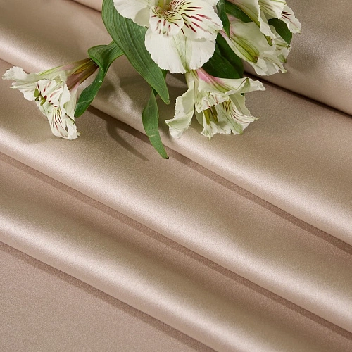 Атлас свадебный (платиновый беж)