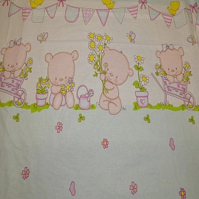 Бязь для постельного белья (Мишки на мятном фоне)