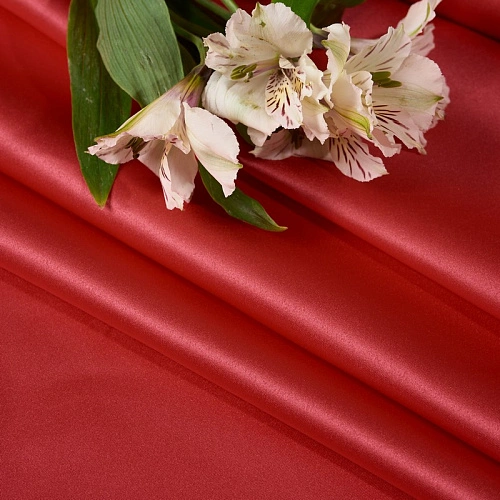 Атлас свадебный (яркий коралл)