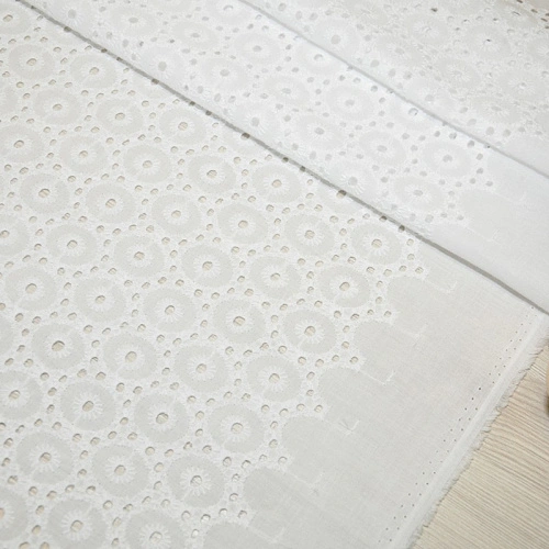 Батист вышитый "Ришелье" (белый) 3