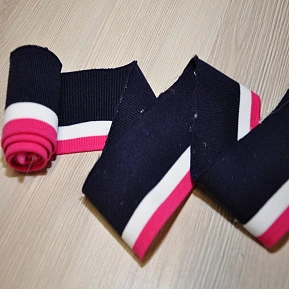 Манжет трикотажный (синий+розовый)