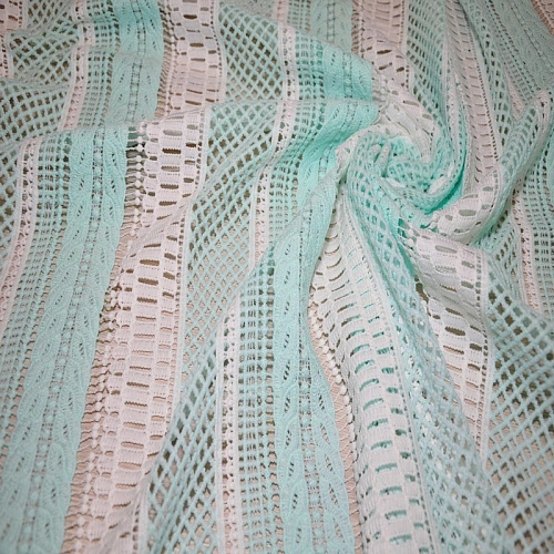 Кружево макраме (молочный+ментол)