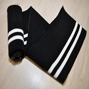 Манжет трикотажный (черный+белый)