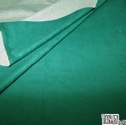 Замша на трикотаже (зеленый)