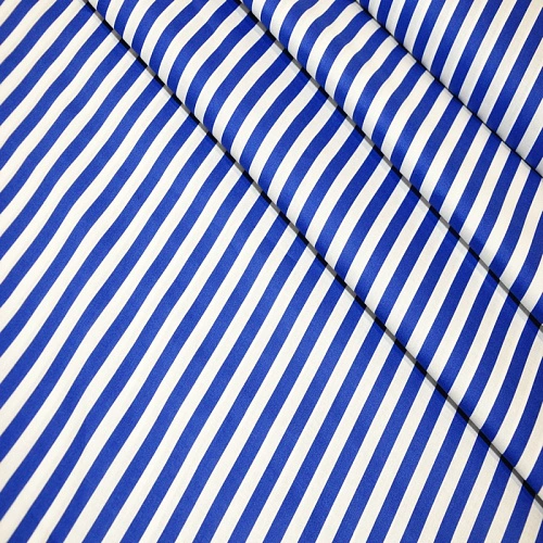 Поплин полоска  шир.1 см (василек)