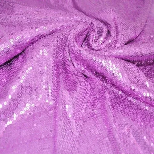 Пайетки на трикотаже (сиреневый)