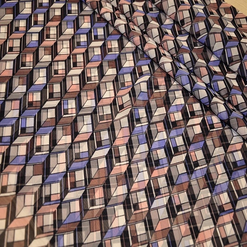 Шифон принт "Геометрия 2"