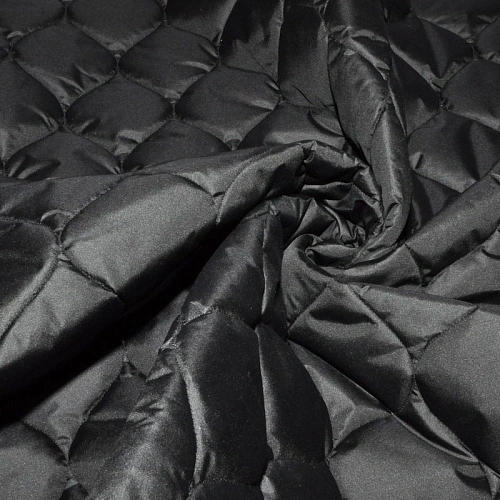 Плащевка стеганая "ЛУК" (черный)