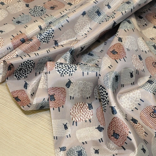 Подкладка нейлон принт Овечки