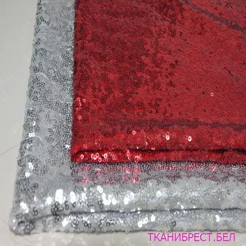 Пайетки на сетке (серебро)