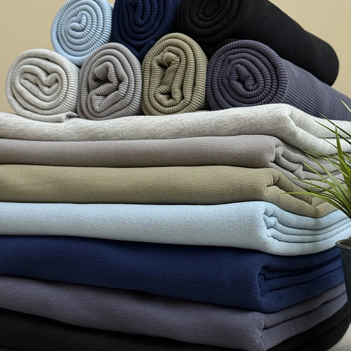 Футер 3-х нитка с эффектом велюра (оливковый)