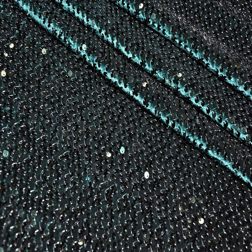 Пайетки на велюре (изумруд)