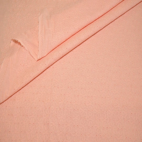 Батист вышитый "Цветочки" (пудра)