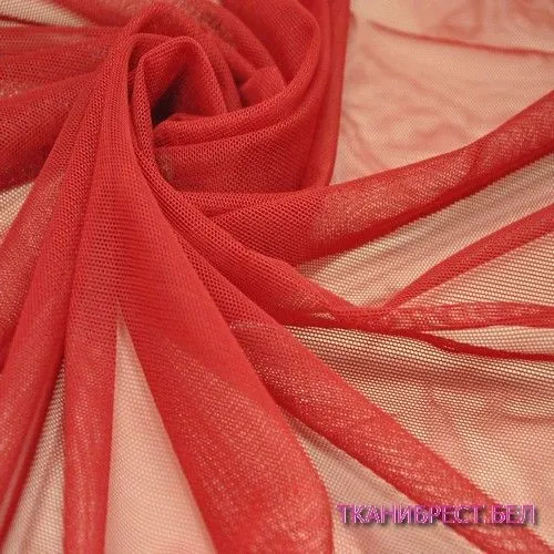 Ткань Сетка стрейчевая (вишнёвый)