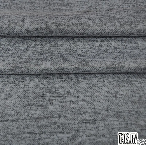 Трикотаж Ангора меланж с начесом (серо-голубой)