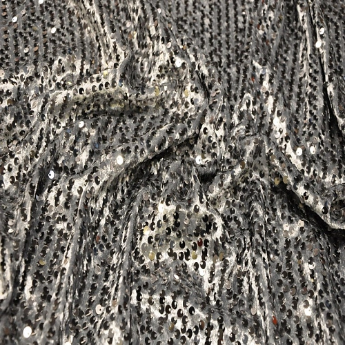 Пайетки на велюре (серебро)